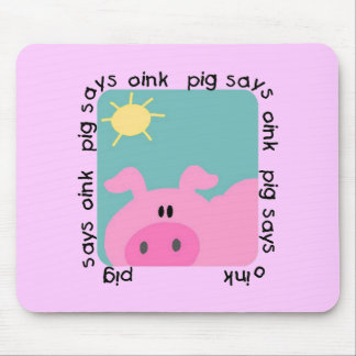 Mousepad O porco diz Oink o camiseta e os presentes