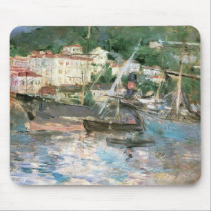 Mousepad O Porto, Nice por Berthe Morisot, Arte Fino Antigo