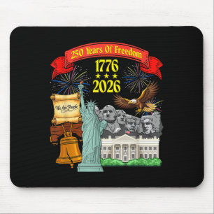 Mousepad O Povo 250 Anos de Liberdade 1776-2026 250º