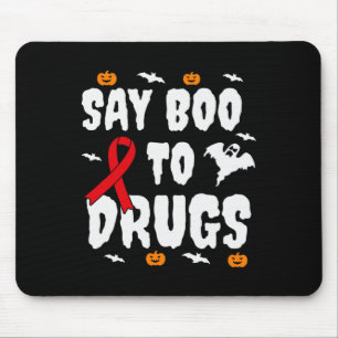 Mousepad O presente do Dia das Bruxas Diversão diz "Boo" pa
