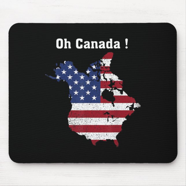 Mousepad O Presidente Engraçado Trump Dizendo "O Canadá Map (Frente)