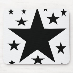 Mousepad O preto Stars o tapete do rato