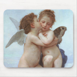 Mousepad O primeiro beijo, amor e psyche, Bouguereau