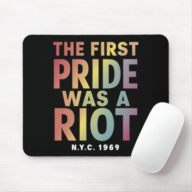 Mousepad O Primeiro Orgulho Foi Um Gay de Riot LGBT Ally Ra (Com mouse)