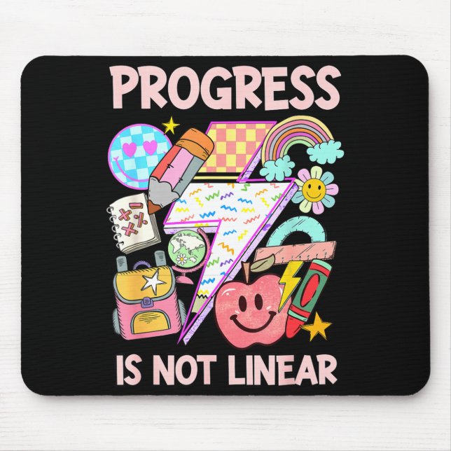 Mousepad O progresso não é linear sped ed educação especial (Frente)