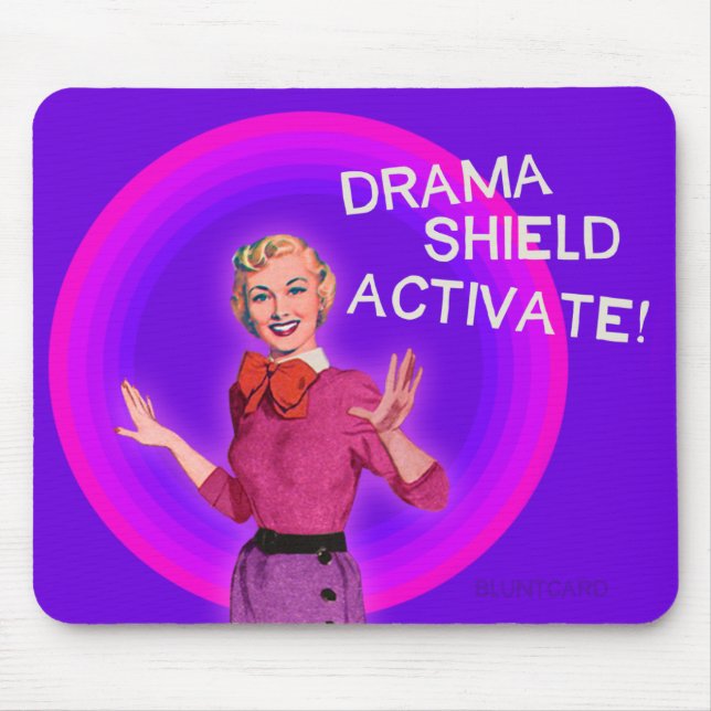Mousepad O protetor do drama ativa. Bluntcards. Bluntcard. (Frente)