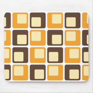 Mousepad o quadrado 70s retro dá forma ao teste padrão