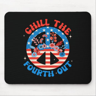 Mousepad O Quarto Fora 4 de Julho Patriótico Independência 