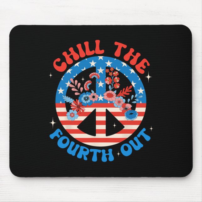 Mousepad O Quarto Fora 4 de Julho Patriótico Independência  (Frente)