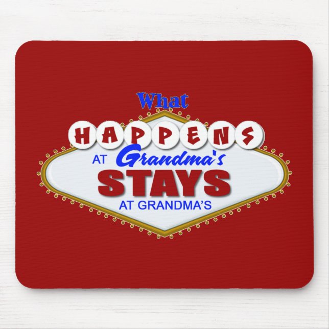 Mousepad O que acontece nas estadas da avó em Grandma's. (Frente)