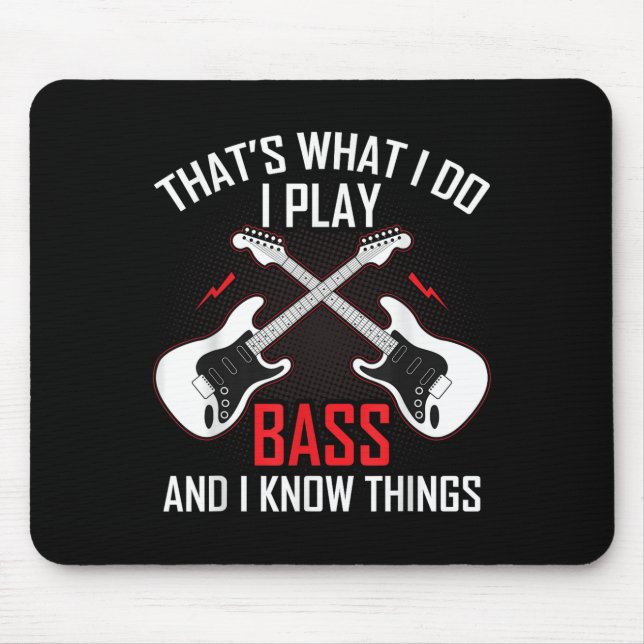 Mousepad O que eu faço eu toco B e eu sei coisas B Guitarri (Frente)