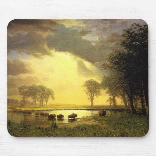 Mousepad O Rastro do Búfalo, Albert Bierstadt (Frente)