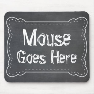 Mousepad O rato vai aqui quadro-negro