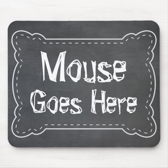 Mousepad O rato vai aqui quadro-negro (Frente)