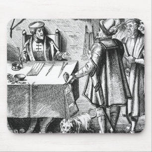 Mousepad O receptor dos impostos, após um woodcut 'no uso