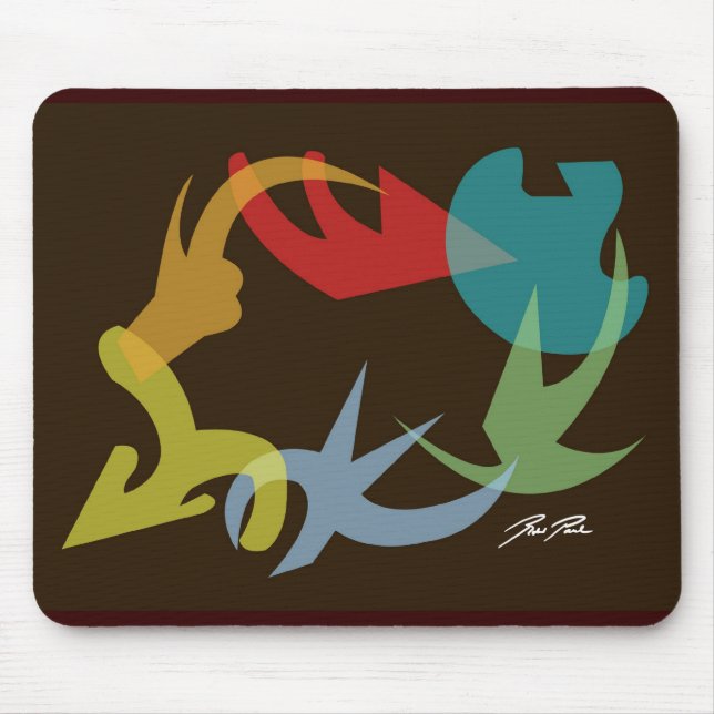 Mousepad O redemoinho da cor figura o tapete do rato (Frente)