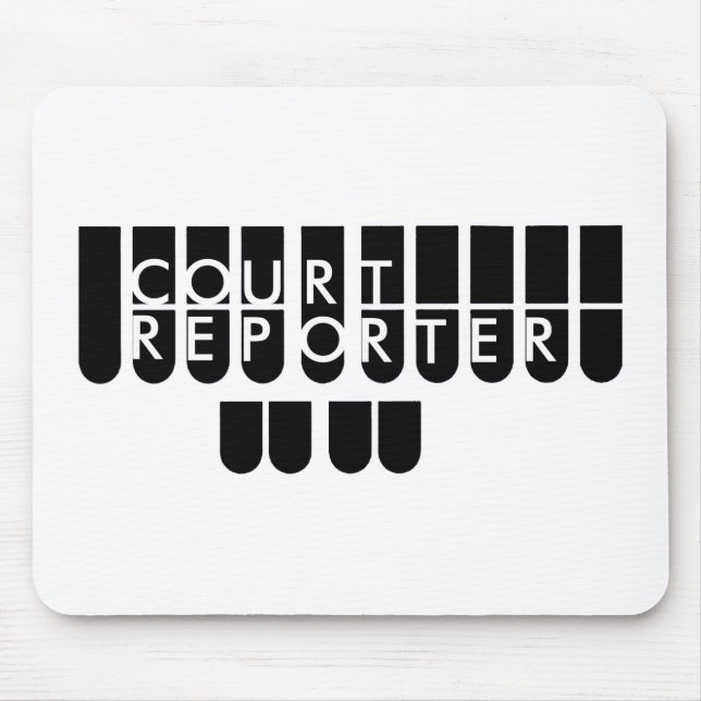 Mousepad O repórter de corte fecha o branco preto (Frente)