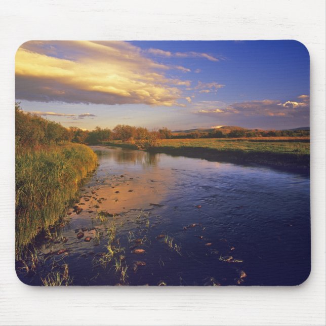 Mousepad O rio Big Hole ao último luz perto de Jackson (Frente)