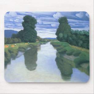 Mousepad O Rio em Berville por Felix Vallotton, Arte Fino