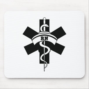 Mousepad O RN nutre o símbolo médico