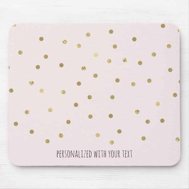 Mousepad O rosa cora os confetes Dourados da faísca (Frente)