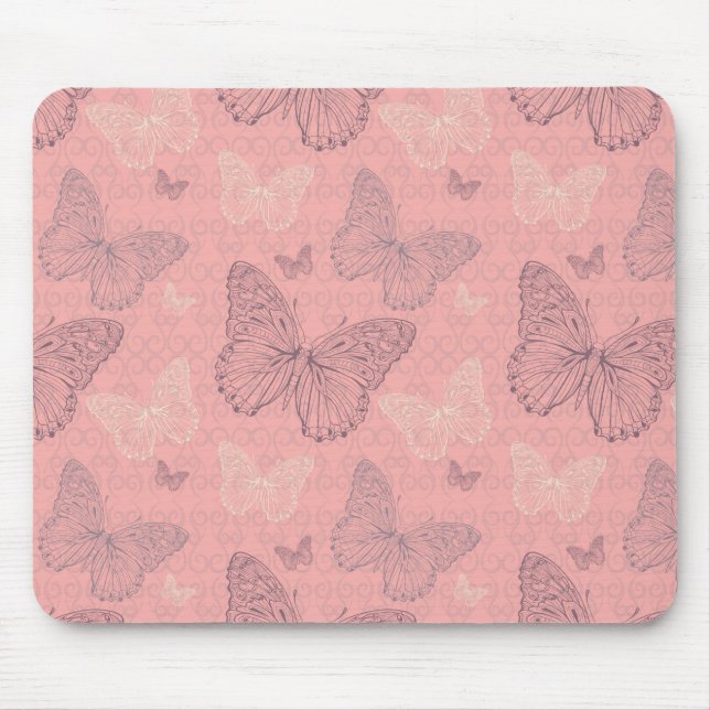Mousepad O rosa da borboleta (Frente)