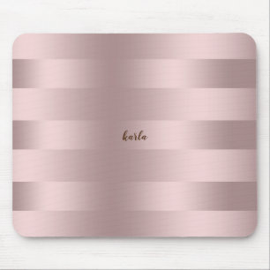 Mousepad o Rosa-ouro listra o teste padrão