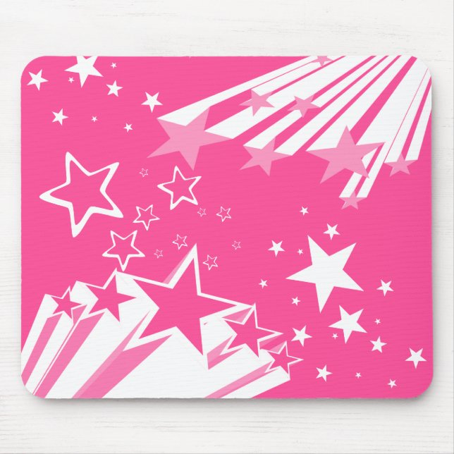 Mousepad O rosa Stars o tapete do rato (Frente)