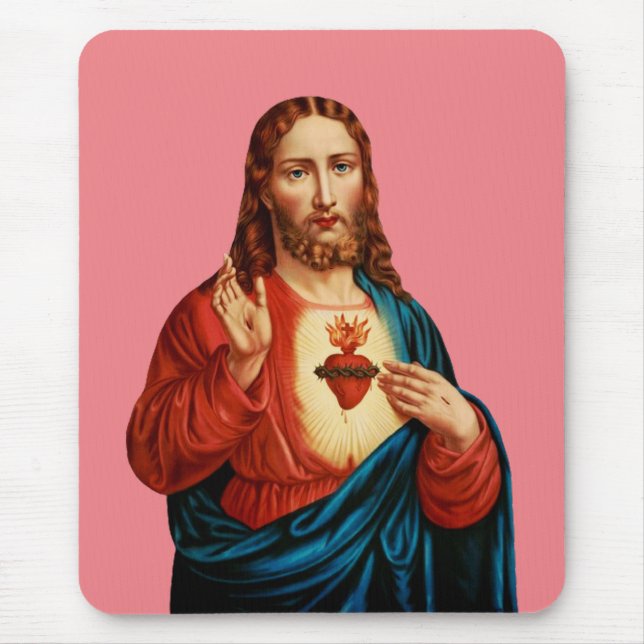 Mousepad O Sagrado Coração de Jesus (Frente)