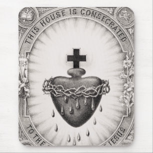 Mousepad O Sagrado Coração de Jesus Símbolo Divino
