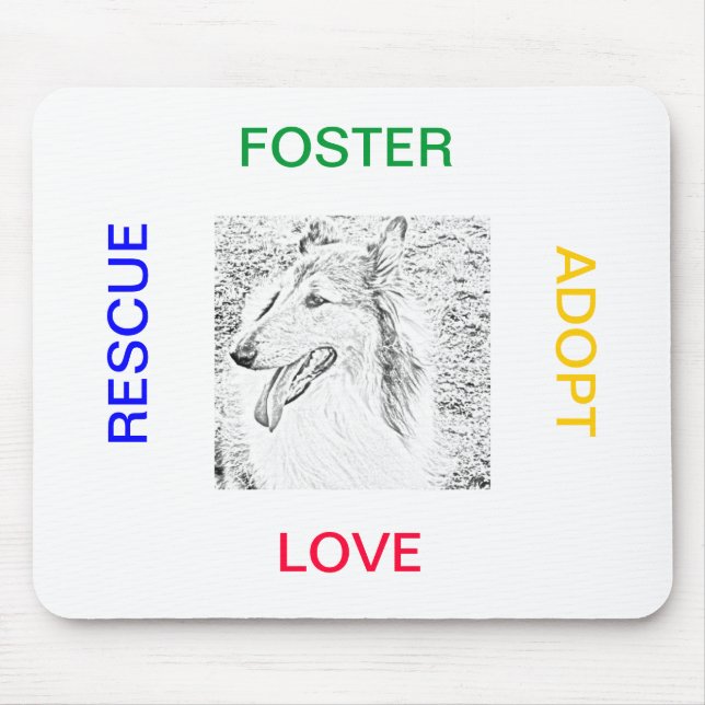 Mousepad - o salvamento, adota, adoptivo, amor (Frente)