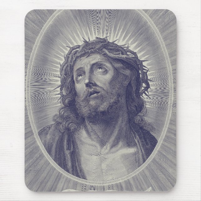 Mousepad O Santo Rosto De Jesus Com Coroa De Espinhos Arte (Frente)
