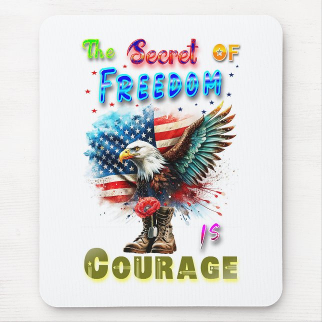 Mousepad O Segredo Da Liberdade É Coragem (Frente)