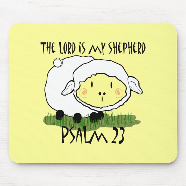 Mousepad O SENHOR é a minha camiseta de Criança Psalm 23 -  (Frente)