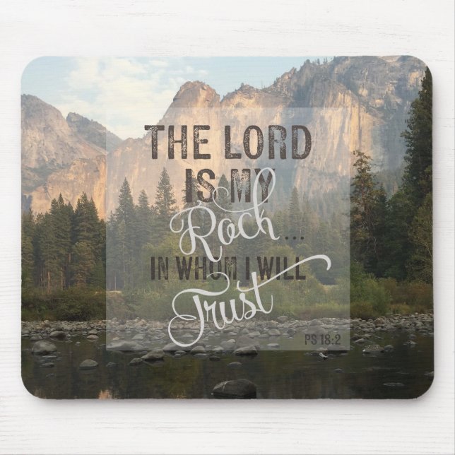 Mousepad O Senhor é o meu Rochedo - Ps 18:2 (Frente)