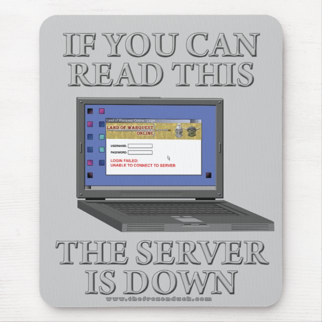 Mousepad O servidor está para baixo (Frente)
