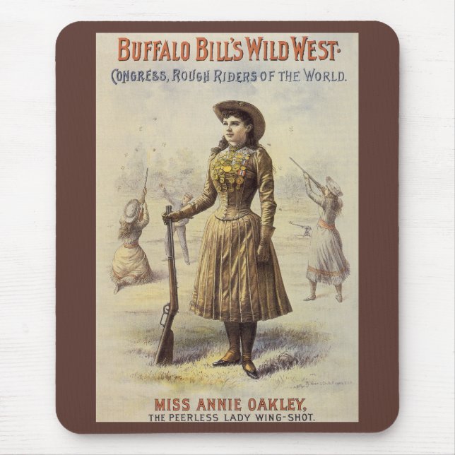 Mousepad O Show do Oeste Selvagem de Buffalo Bill com Annie (Frente)