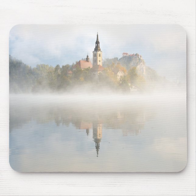 Mousepad O sol nasce no Lago Bled (Frente)