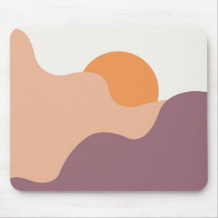 Mousepad O Sol se abaixa atrás das colinas roxas