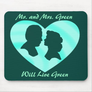 MOUSEPAD O SR. E A SRA. VERDE, VIVERÃO VERDE--MOUSEPAD
