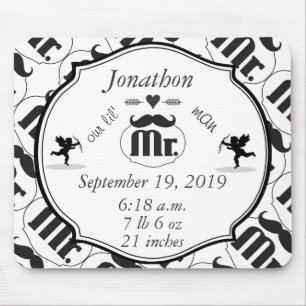 Mousepad O Sr. Mustache Lil Man Baby Boy Stats