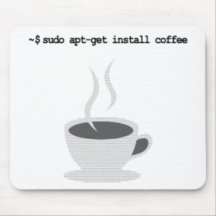 Mousepad o sudo apt-obtem instala o café comando engraçad