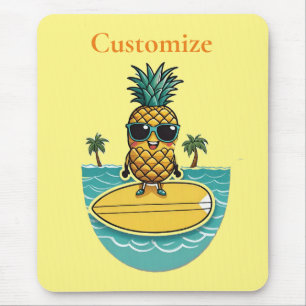 Mousepad O Surfista De Abacaxi Faz Uma Onda Thunder_Cove