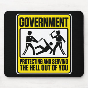Mousepad O tapete do rato de advertência do governo