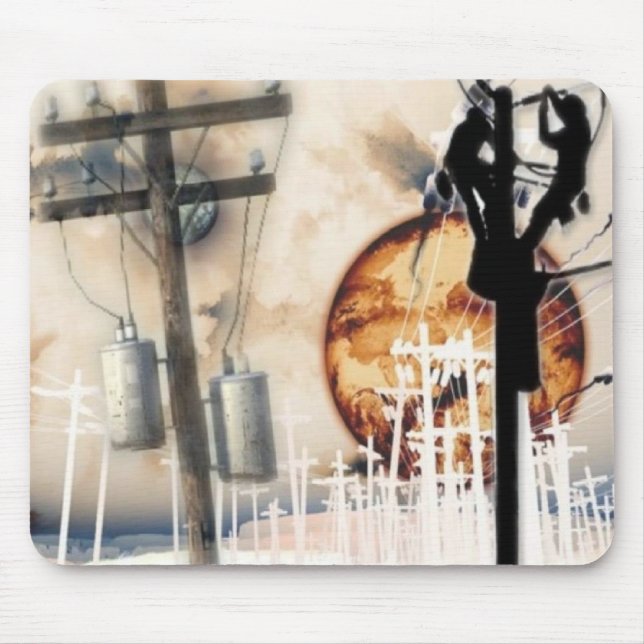 Mousepad O tapete do rato do lineman (Frente)