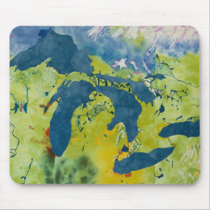 Mousepad O tapete do rato dos grandes lagos