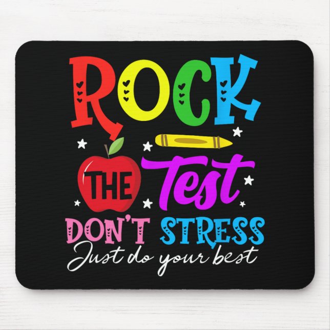Mousepad O teste não se estresse apenas faça seu melhor pro (Frente)