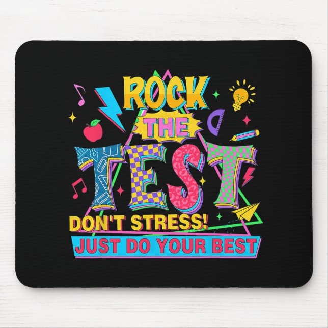 Mousepad O teste não se estresse apenas faça seu melhor tes (Frente)