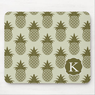 Mousepad O teste padrão Khaki do abacaxi adiciona sua