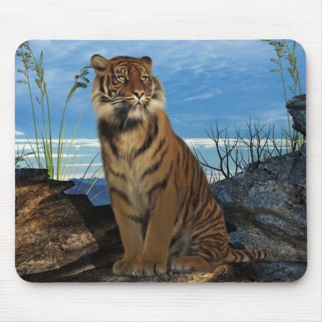 Mousepad O tigre de Bengal poderoso (Frente)